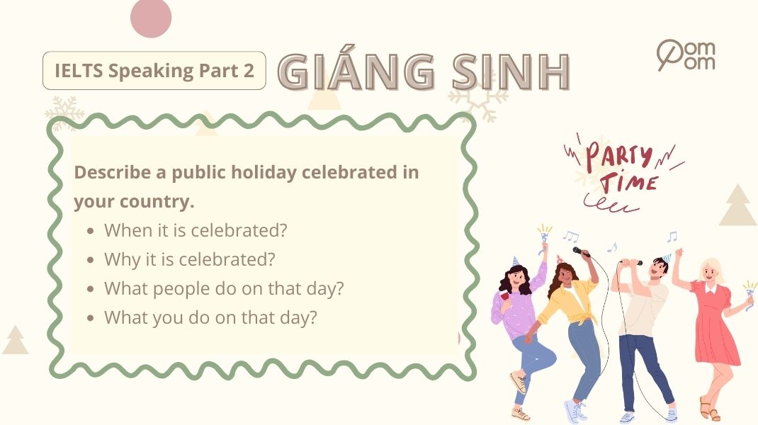 Bài mẫu Speaking Part 2 chủ đề “Christmas”