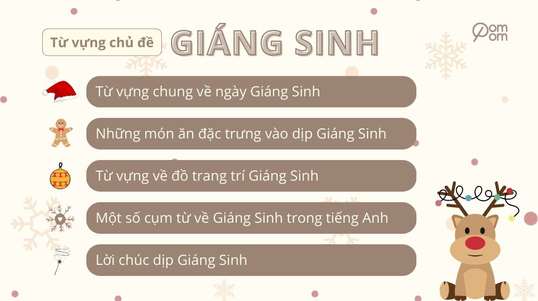 Từ vựng tiếng Anh chủ đề “Christmas”